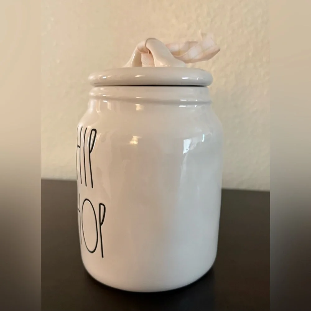 Rae Dunn “HIP HOP” Artisan Ceramic Canister | Easter Decor Jar | Farmhouse
